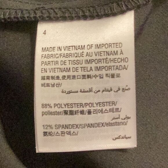 INC NWT INTERNATIONAL CONCEPTS RUFFLED HEM ANKLE SKINNY PANTS CURVY BLACK SIZE 4 - Picture 7 of 7